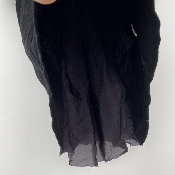 Black Pocket Tee with Tulle Insert - Picture 2 of 6